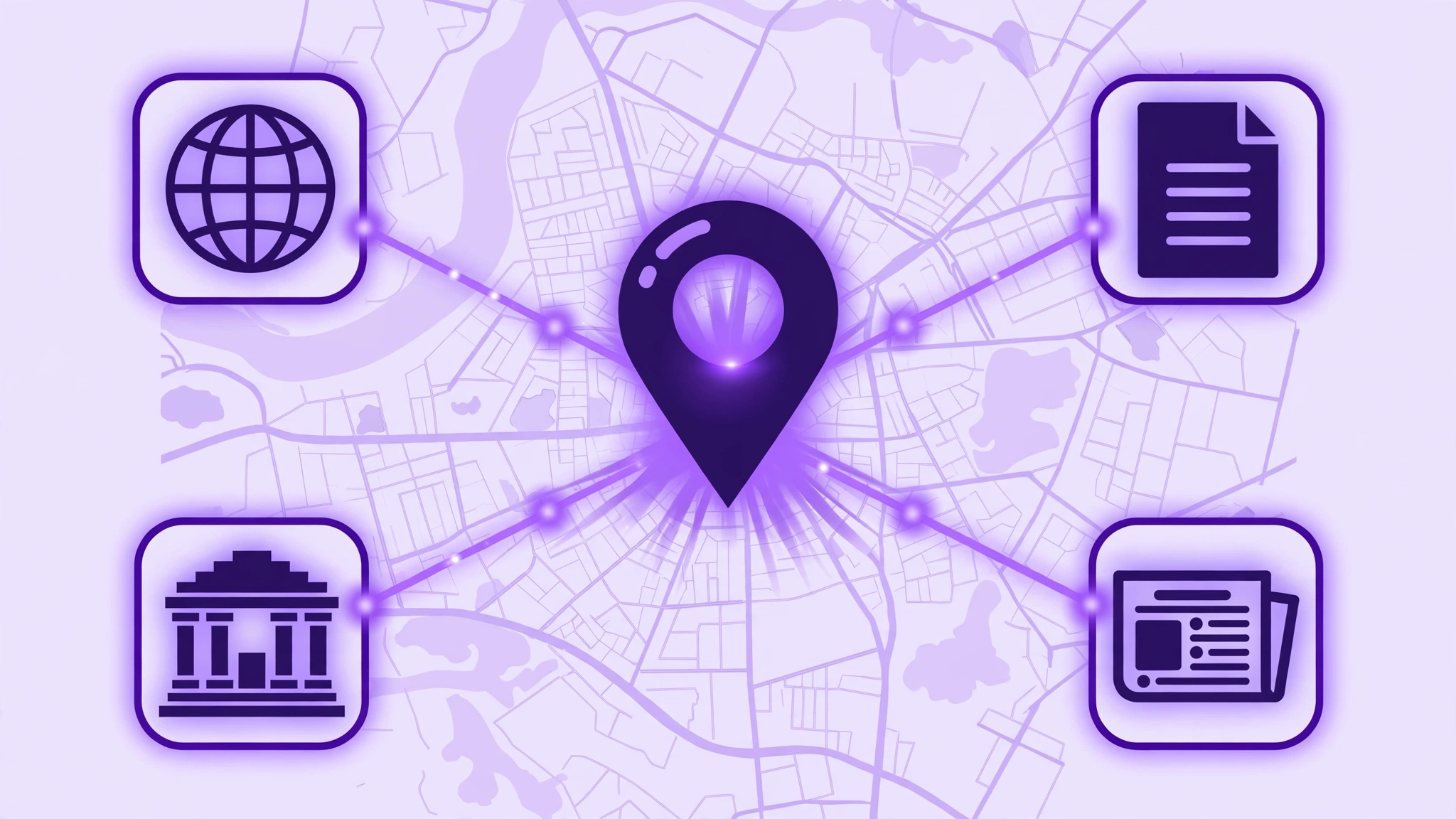 Local link building — Saudi websites, directories and media linked to one business on a city map