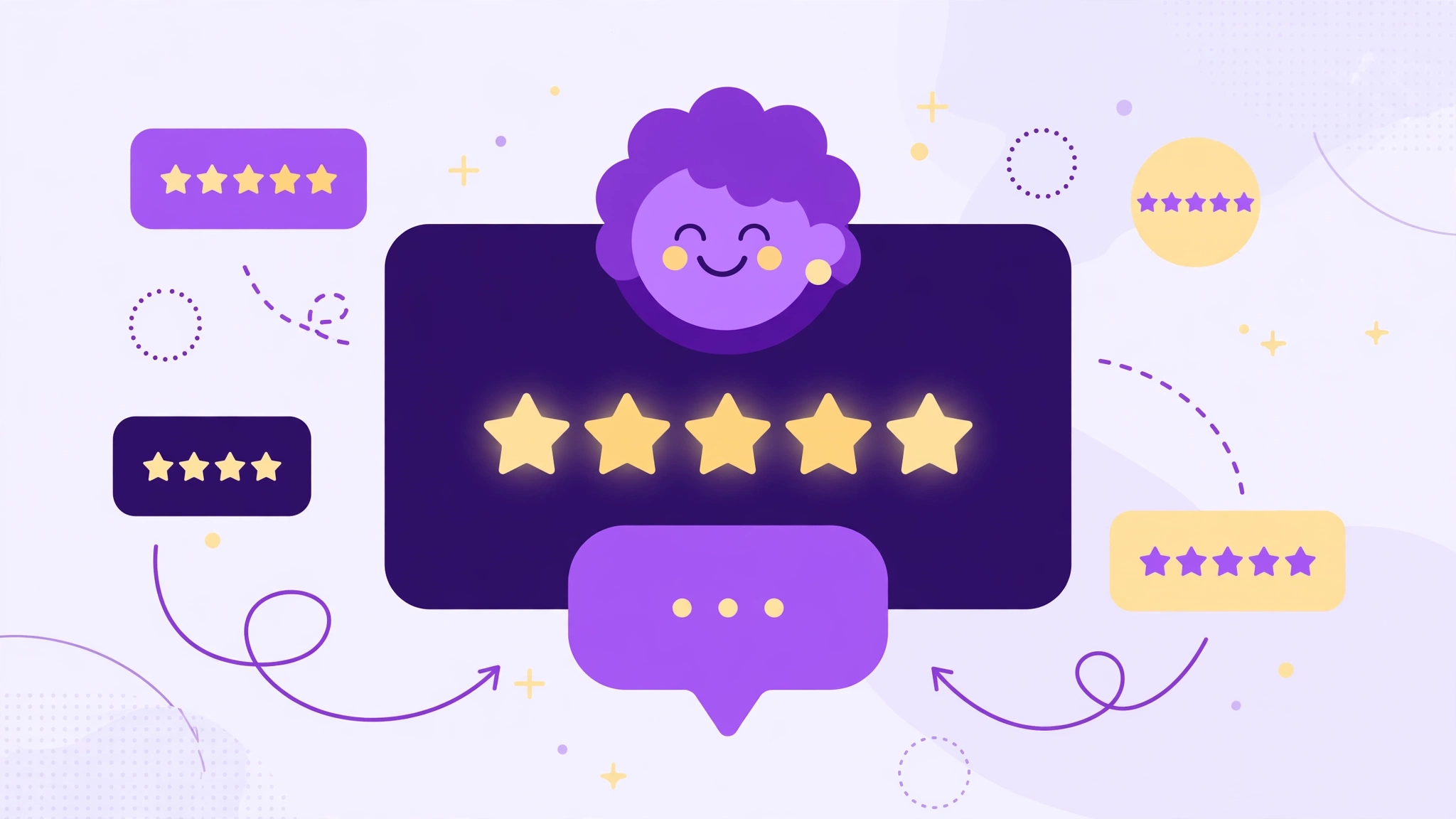 Review management — a five-star Google review with a personal reply